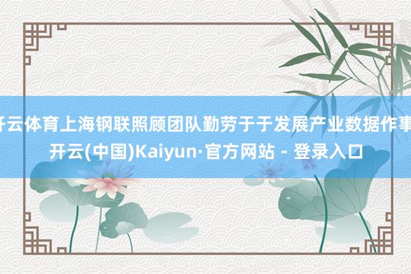 开云体育上海钢联照顾团队勤劳于于发展产业数据作事-开云(中国)Kaiyun·官方网站 - 登录入口