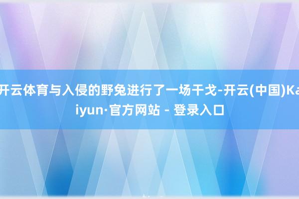 开云体育与入侵的野兔进行了一场干戈-开云(中国)Kaiyun·官方网站 - 登录入口