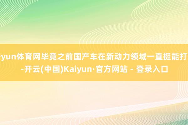 开yun体育网毕竟之前国产车在新动力领域一直挺能打的-开云(中国)Kaiyun·官方网站 - 登录入口
