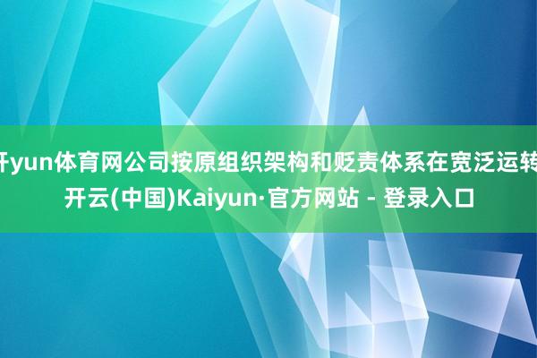 开yun体育网公司按原组织架构和贬责体系在宽泛运转-开云(中国)Kaiyun·官方网站 - 登录入口