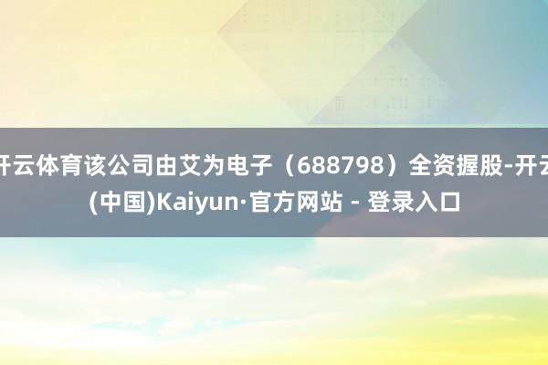 开云体育该公司由艾为电子（688798）全资握股-开云(中国)Kaiyun·官方网站 - 登录入口