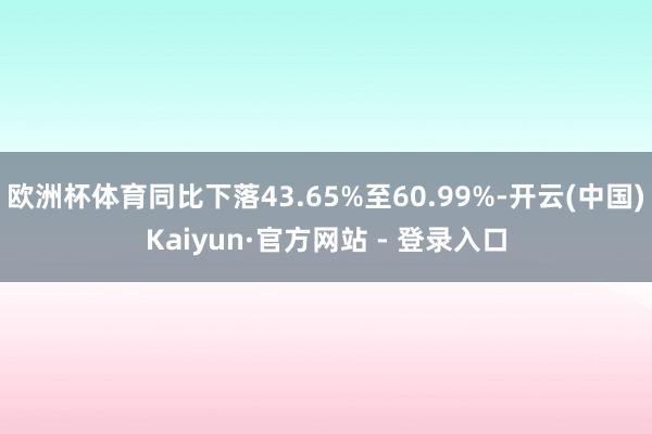 欧洲杯体育同比下落43.65%至60.99%-开云(中国)Kaiyun·官方网站 - 登录入口