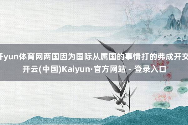 开yun体育网两国因为国际从属国的事情打的弗成开交-开云(中国)Kaiyun·官方网站 - 登录入口