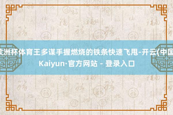 欧洲杯体育王多谋手握燃烧的铁条快速飞甩-开云(中国)Kaiyun·官方网站 - 登录入口