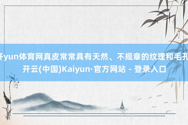 开yun体育网真皮常常具有天然、不规章的纹理和毛孔-开云(中国)Kaiyun·官方网站 - 登录入口