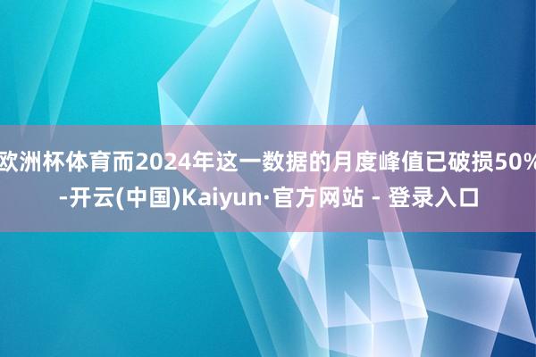 欧洲杯体育而2024年这一数据的月度峰值已破损50%-开云(中国)Kaiyun·官方网站 - 登录入口