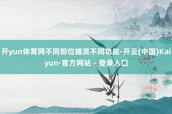 开yun体育网不同部位摊派不同功能-开云(中国)Kaiyun·官方网站 - 登录入口