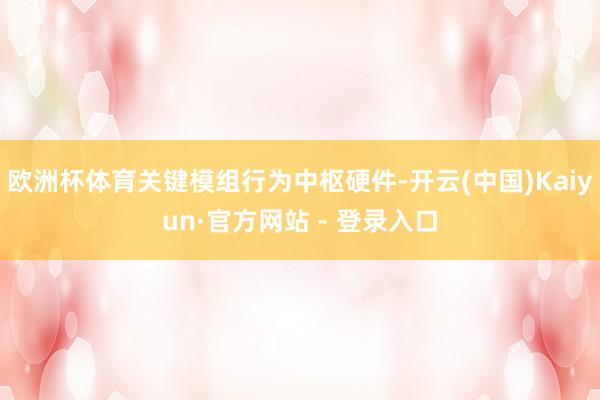 欧洲杯体育关键模组行为中枢硬件-开云(中国)Kaiyun·官方网站 - 登录入口