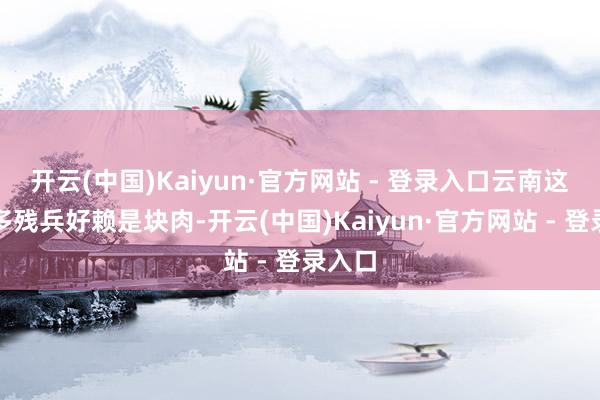 开云(中国)Kaiyun·官方网站 - 登录入口云南这一万多残兵好赖是块肉-开云(中国)Kaiyun·官方网站 - 登录入口