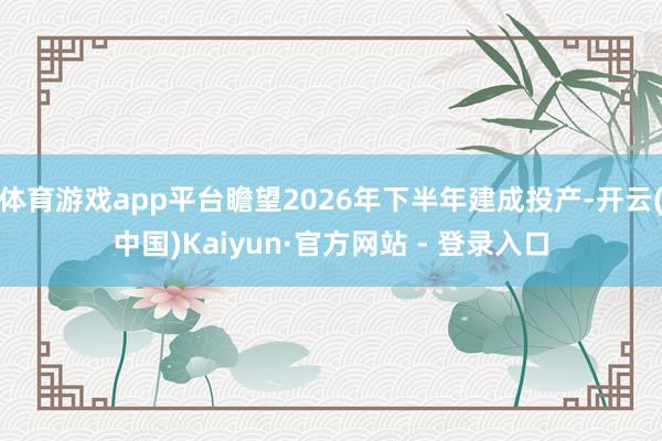 体育游戏app平台瞻望2026年下半年建成投产-开云(中国)Kaiyun·官方网站 - 登录入口